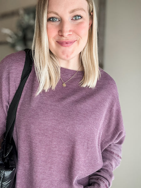 Daphne Waffle Knit Pullover - 2 Color Options