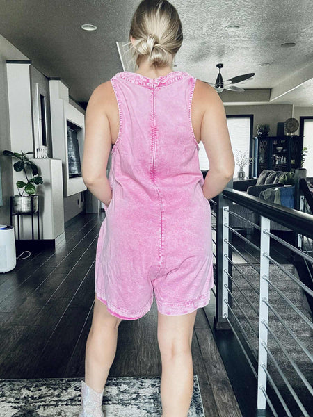 Dollie Denim Romper - SIZE MEDIUM