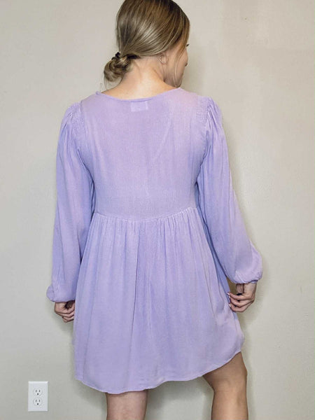 Jaylani Babydoll Dress - Lilac
