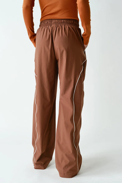 Farren Curved Classic Track Pants - Cocoa