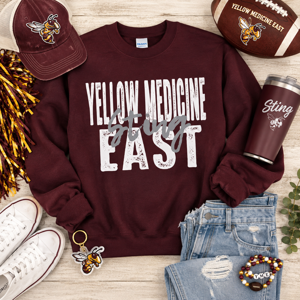 PREORDER Spiritwear Crewneck Sweatshirt - Yellow Medicine East Sting