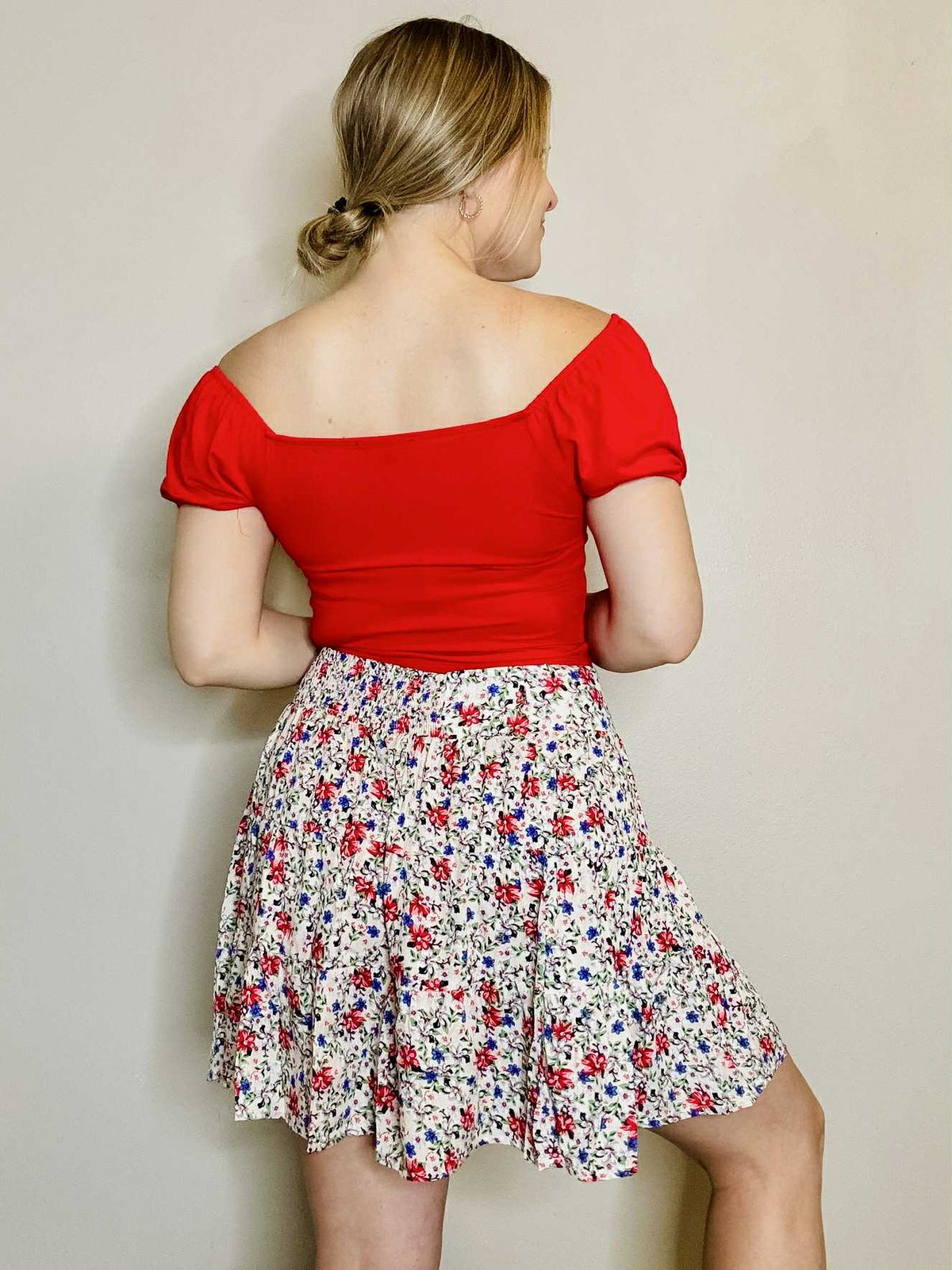 Elodie Crop Top - Red