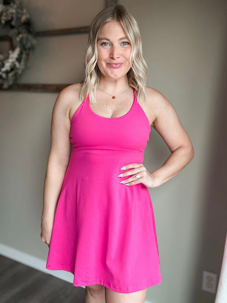 Crosscourt Activewear Dress - Pink