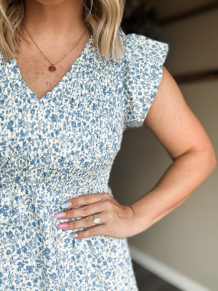 Sereia Smocked Babydoll Dress