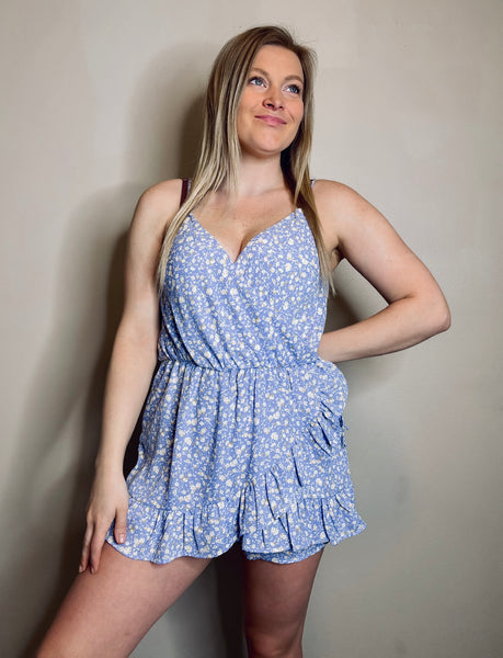 Braya Floral Surplice Romper