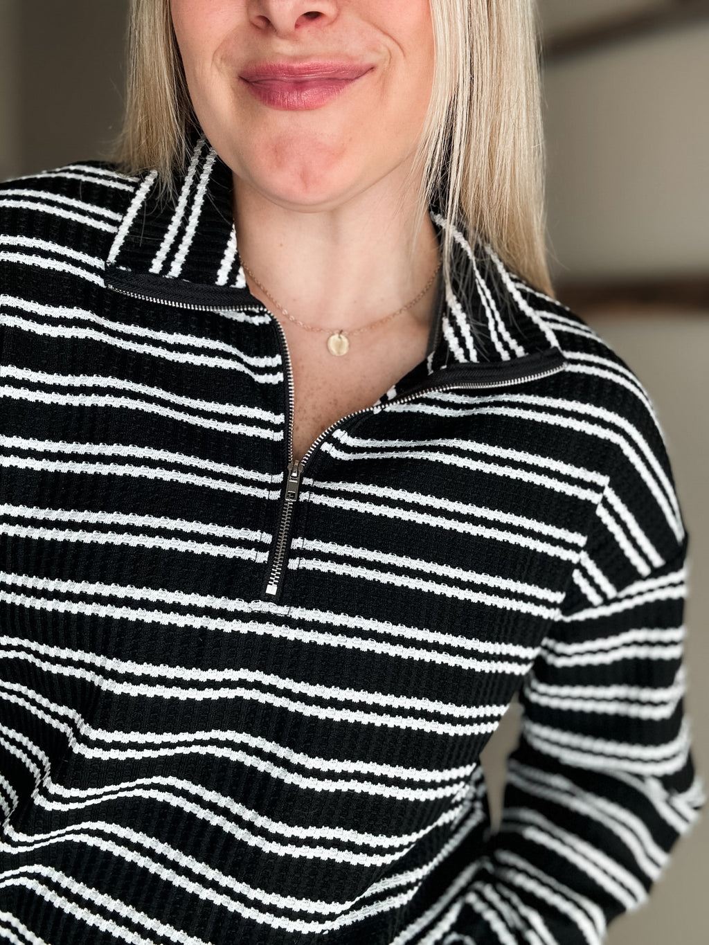 PREORDER Wynn Stripe Zip Pullover