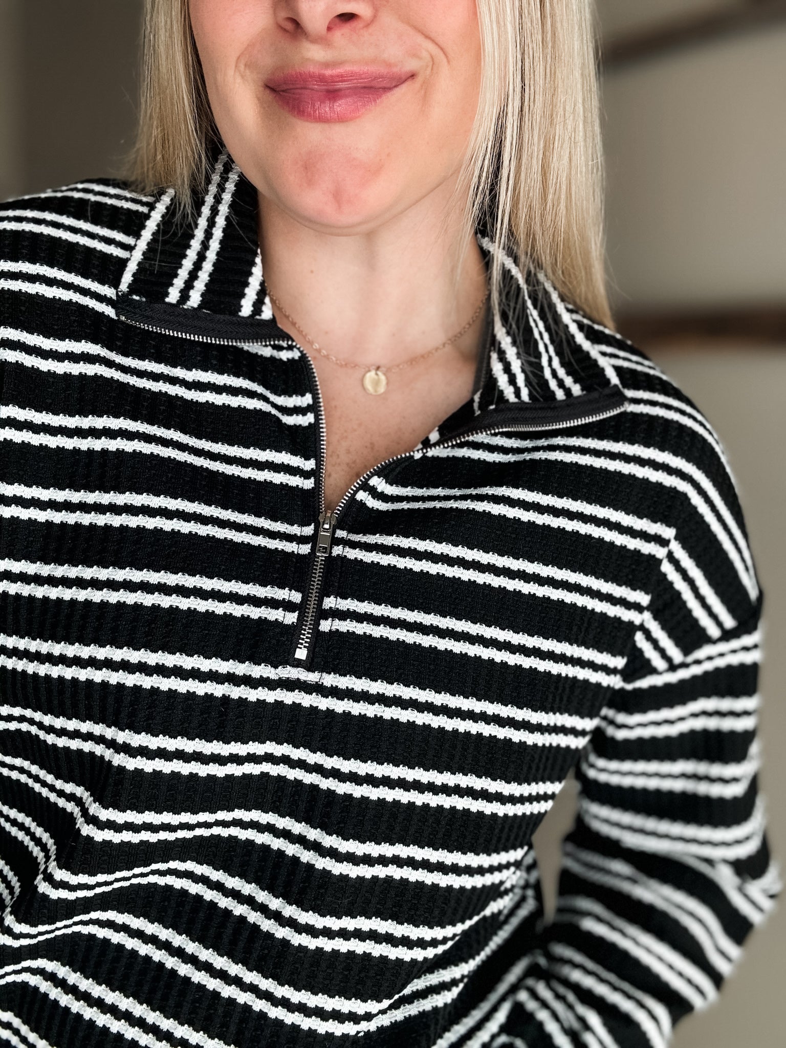 PREORDER Wynn Stripe Zip Pullover