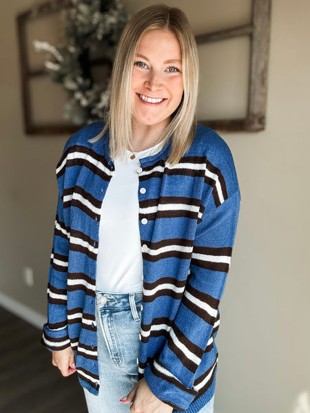 PREORDER Korie Stripe Knit Cardigan