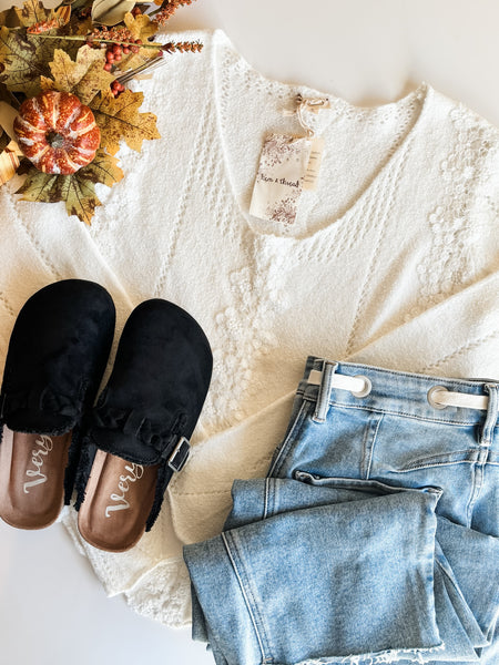 Fia Lace Trim Sweater