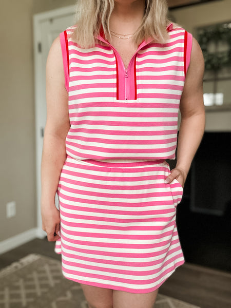 PREORDER First Serve Stripe Skort Set