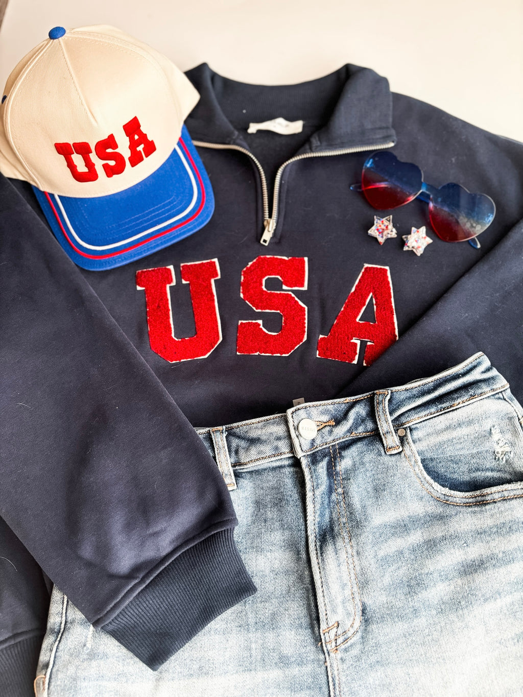 Varsity USA Quarter Zip Sweatshirt