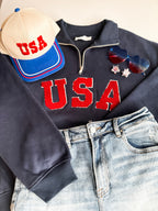 Varsity USA Quarter Zip Sweatshirt