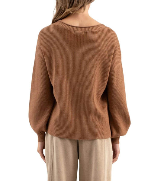 Jorie Notched Neckline Sweater