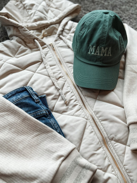 Juliet Mixed Sleeve Puffer Jacket - SIZE SMALL