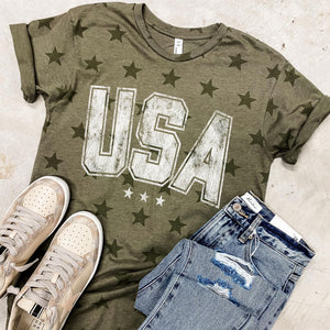 PREORDER Military USA Star Graphic Tee