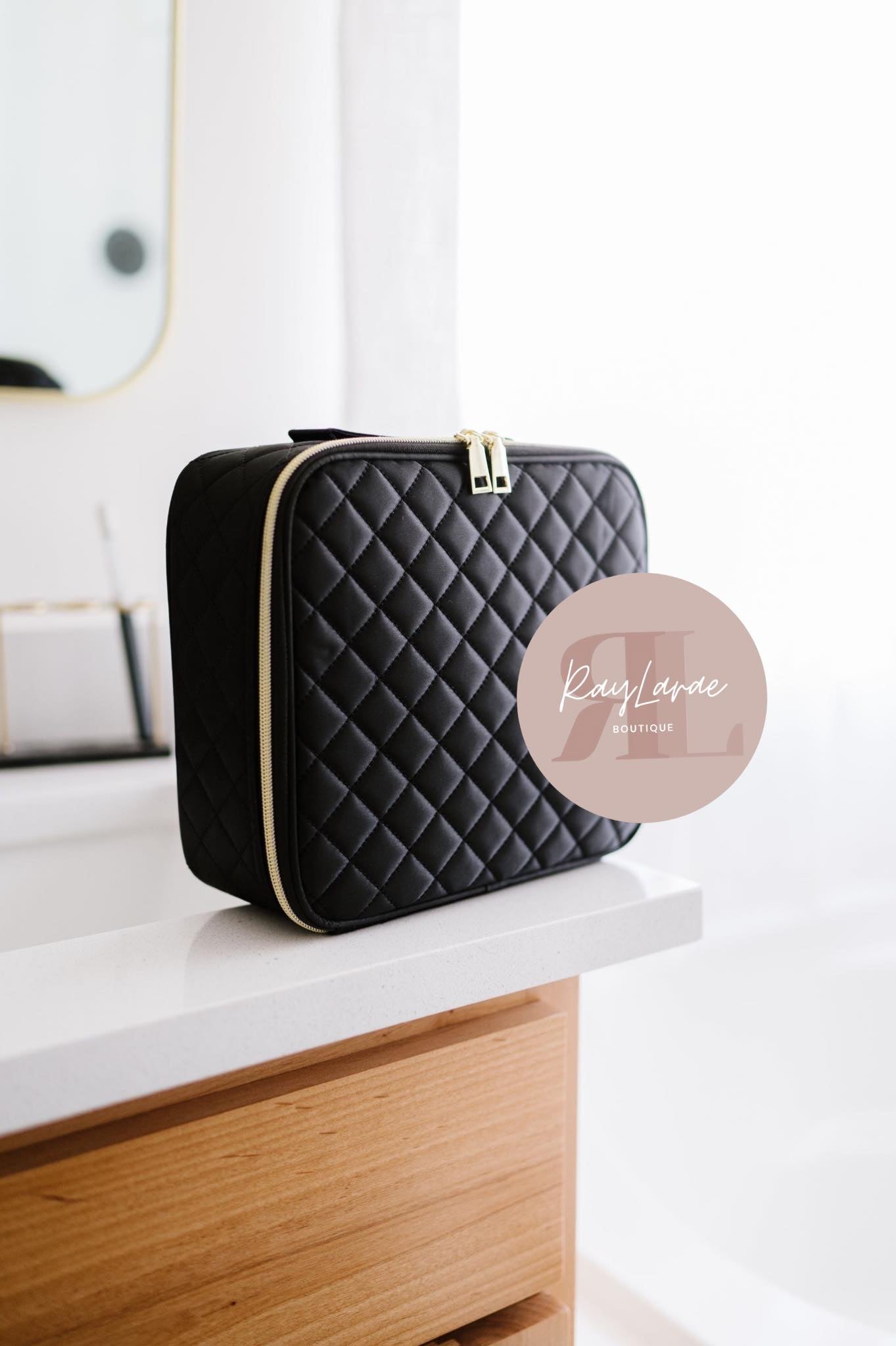 Square Quilted Makeup Bag