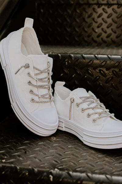 Darian Glitz Sneaker - White