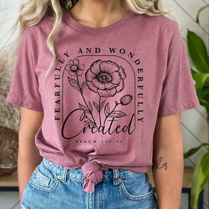 Fearfully And Wonderfully Created Graphic Tee - SIZE XL