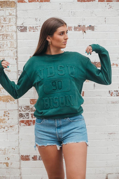 NDSU Vintage Embossed Crewneck