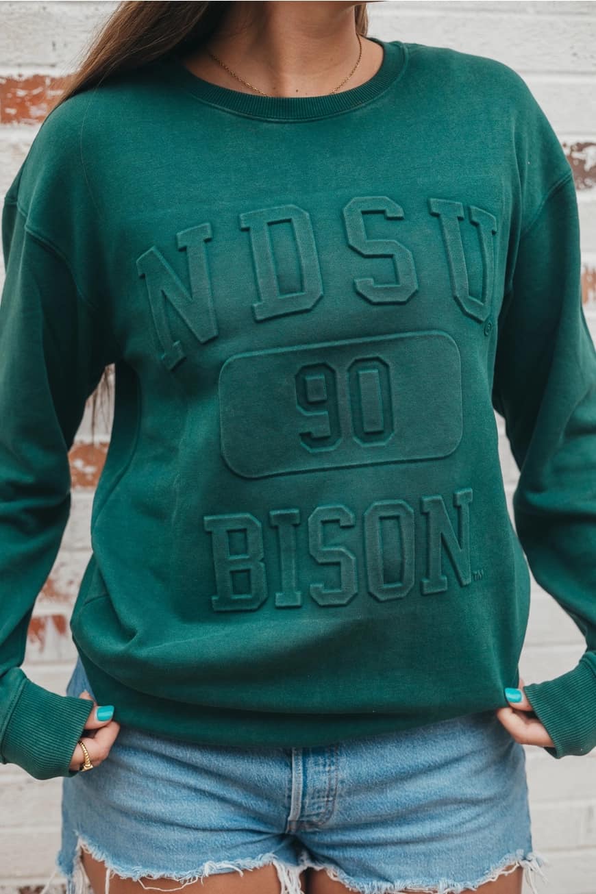 NDSU Vintage Embossed Crewneck