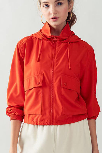 Evangeline Lightweight Jacket - Tomato