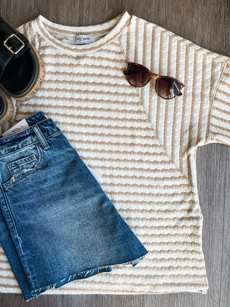 PREORDER Mabel Textured Stripe Tee