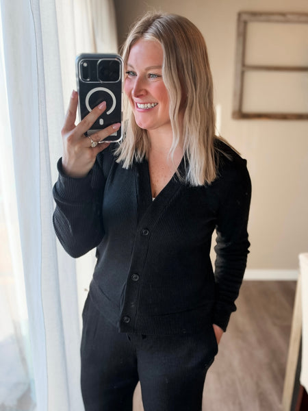Callan Ribbed Button Down Cardigan