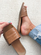 Sole Mate Slip on Sandals in Tan
