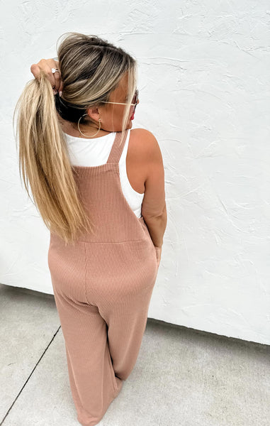 Janice Ribbed Overalls - 2 Color Options