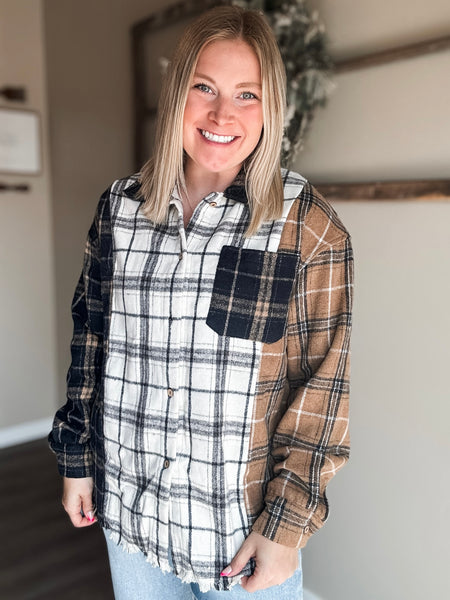 PREORDER Phoebe Mixed Plaid Shacket