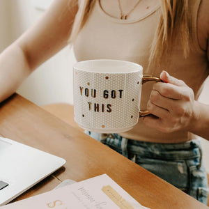 Gold Tile Coffee Mug