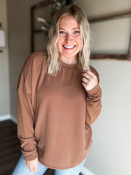 PREORDER Nori Ribbed Long Sleeve Top