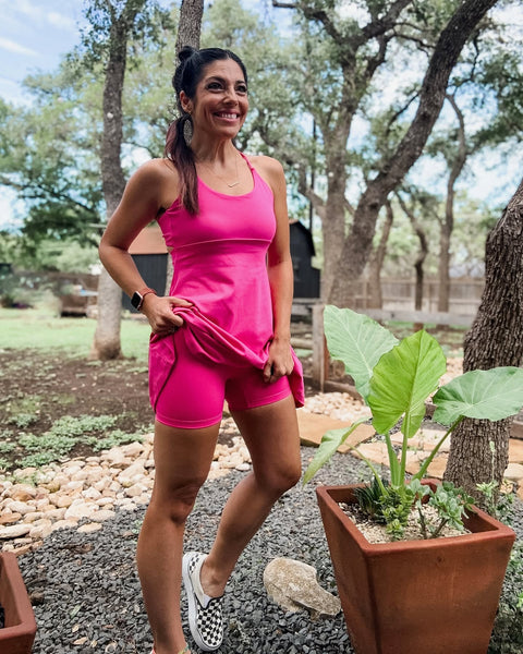 Crosscourt Activewear Dress - Pink