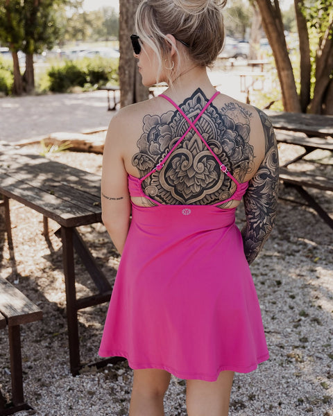 Crosscourt Activewear Dress - Pink