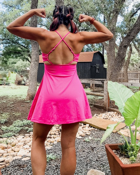 Crosscourt Activewear Dress - Pink