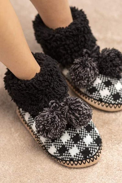 Mahree Buffalo Plaid House Slippers - SIZE S/M