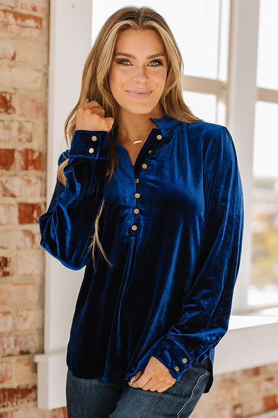 Rayna Frilled Velvet Top