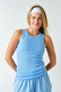 Kiri Micro-Ribbed Tank Top - Denim