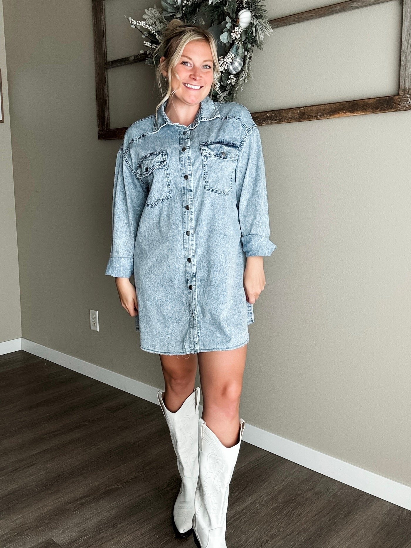 PREORDER Dakota Denim Shirt Dress