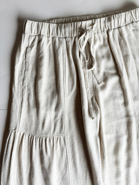 Romilly Tiered Palazzo Pant - Natural