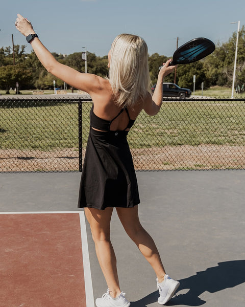 Crosscourt Activewear Dress - Black