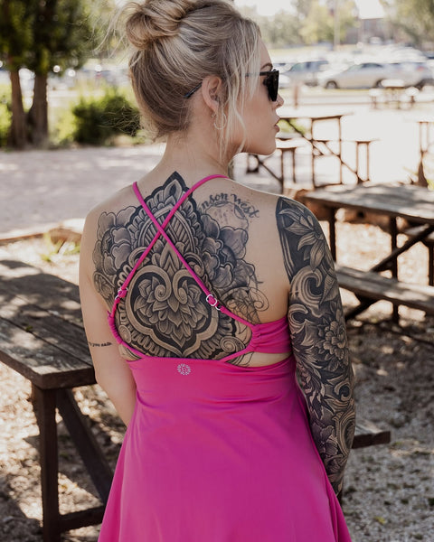 Crosscourt Activewear Dress - Pink