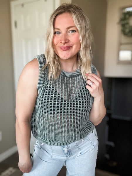 Kenleigh Open Knit Sweater Vest