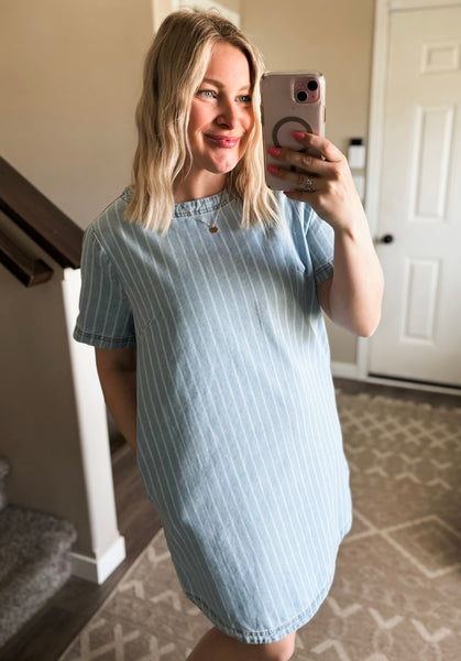 PREORDER Brant Stripe Button Dress
