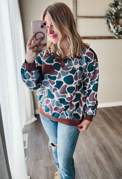 PREORDER Kipp Quilted Camo Pullover