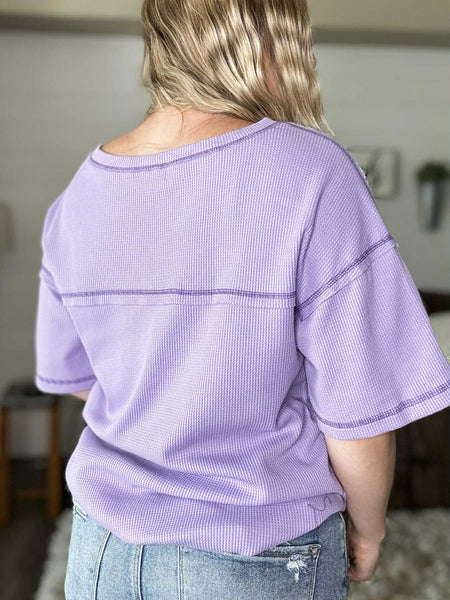 Lena Knit V-Neck Top - SIZE MEDIUM