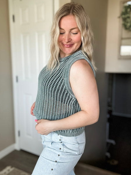Kenleigh Open Knit Sweater Vest