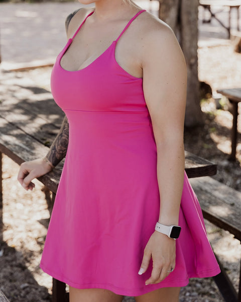 Crosscourt Activewear Dress - Pink