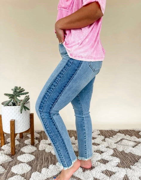 Irene Vintage Side Panel Denim