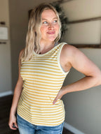 Hallee Striped Tank - SIZE MEDIUM